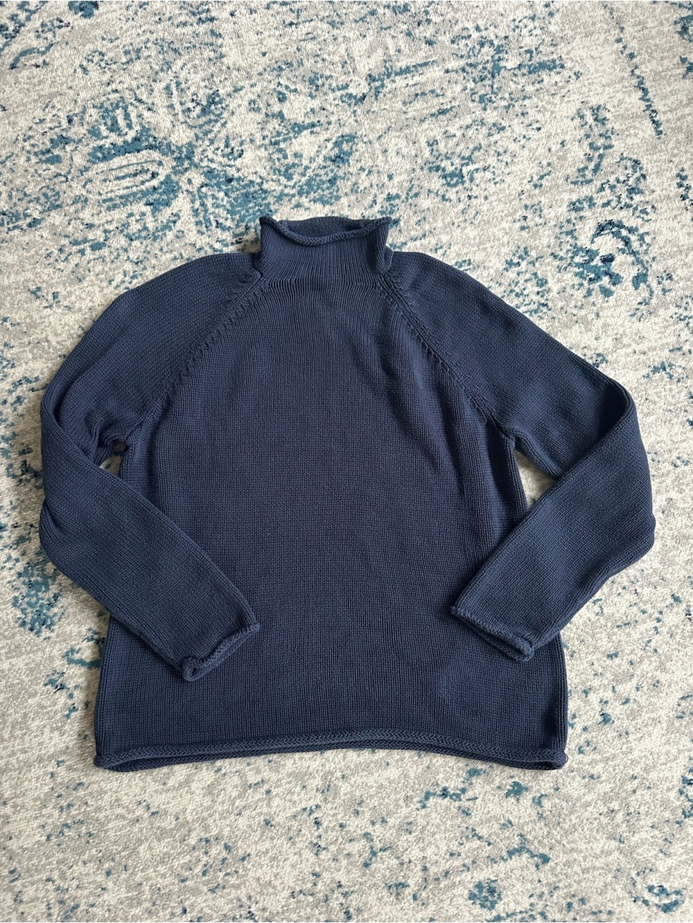 J. Crew Rollneck sweater vintage 1988 navy
